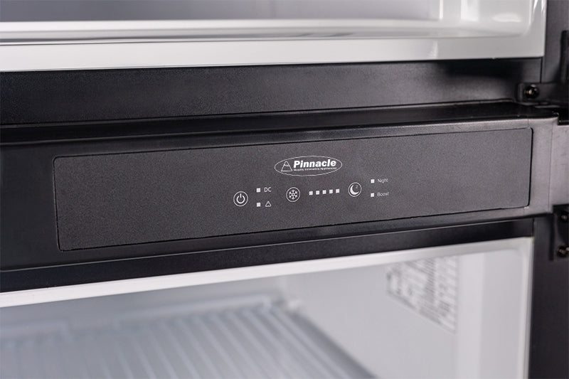 Refrigerador Congelador Conserv 12V/CC de 10 pies cúbicos, acero inoxidable, para RV, BARCO, FUERA DE LA RED, 2 puertas