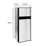Refrigerador Congelador Conserv 12V/CC de 10 pies cúbicos, acero inoxidable, para RV, BARCO, FUERA DE LA RED, 2 puertas