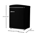 Minirefrigerador retro Conserv de 3.2 pies cúbicos, congelador convertible, sin escarcha, 110 V