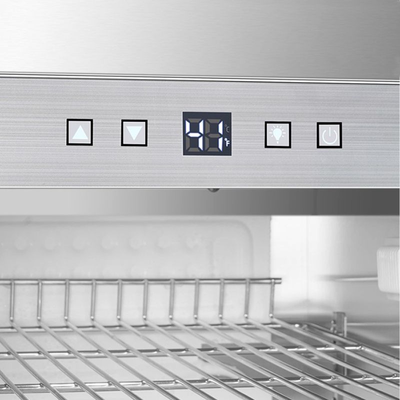 Refrigerador para interiores/exteriores de 2.3 pies cúbicos, clasificación IPX4, acero inoxidable, empotrable/independiente, capacidad para 85 latas, silencioso (42 dB)