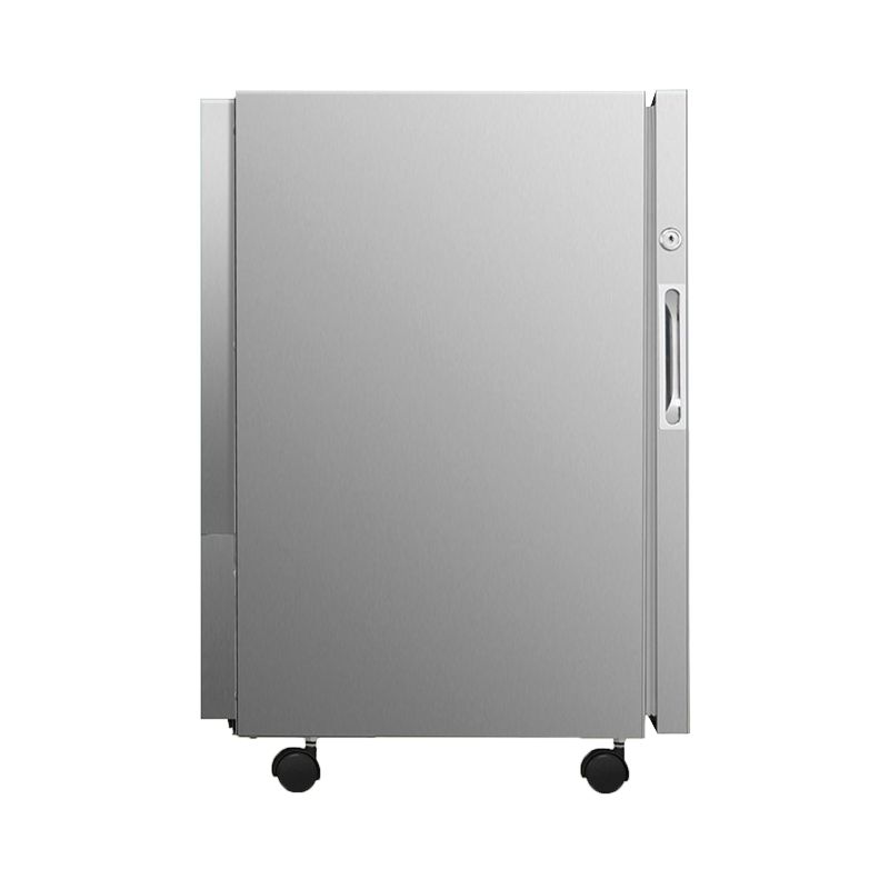 Refrigerador para interiores/exteriores de 2.3 pies cúbicos, clasificación IPX4, acero inoxidable, empotrable/independiente, capacidad para 85 latas, silencioso (42 dB)