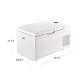Rolling Fridge-Freezer Portable Casters Retractable Handle 0.7cf 12/110V