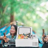 Rolling Fridge-Freezer Portable Casters Retractable Handle 0.7cf 12/110V