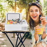 Rolling Fridge-Freezer Portable Casters Retractable Handle 0.7cf 12/110V