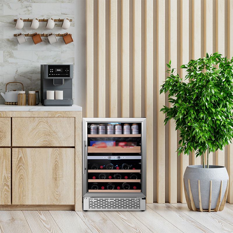 Equator Luxury Hybrid Dual Zone Gourmet Center 43 Bottles+Cans+Fine Foods 110V