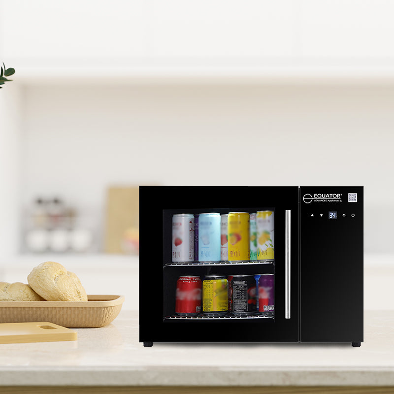 Refrigerador de bebidas de mostrador Equator de 25 pulgadas, 40 latas, control táctil, 110V