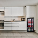 Refrigerador de bebidas Equator SLIM de 18 pulgadas, independiente, 3.2 pies cúbicos, 117 latas, 110V
