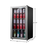 Refrigerador de bebidas Equator SLIM de 18 pulgadas, independiente, 3.2 pies cúbicos, 117 latas, 110V