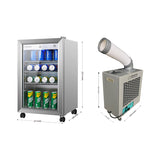 Paquete de aire acondicionado para exteriores + refrigerador No Frost con luces LED de 7 colores Equator