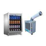 Equator Outdoor Bundle 3-in-1 AC Fan/Cooler/Heater+Real Stainless Refrigerator