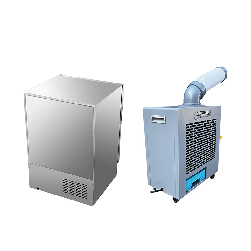 Equator Outdoor Bundle 3-in-1 AC Fan/Cooler/Heater+Real Stainless Refrigerator