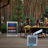 Equator Outdoor Bundle 3-in-1 AC Fan/Cooler/Heater+Real Stainless Refrigerator