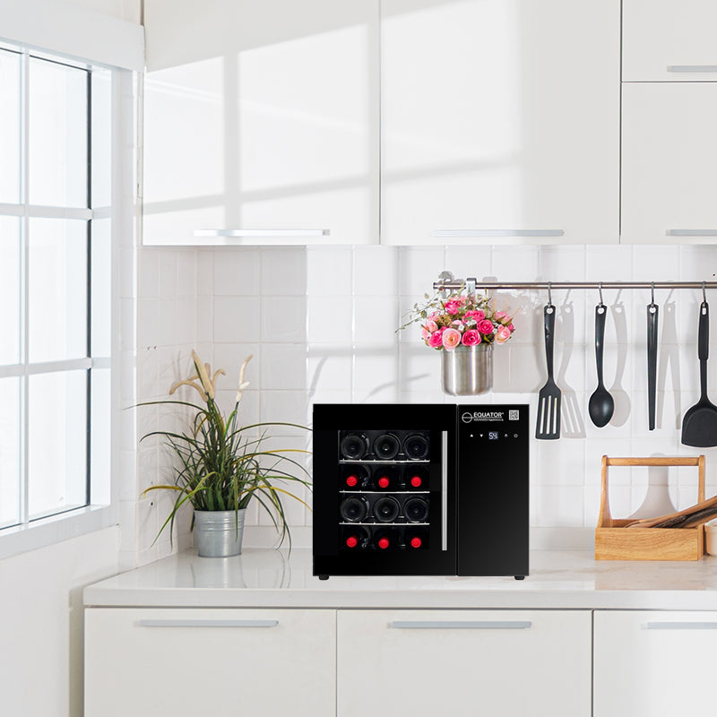 Equator 12 Bottles Countertop Wine Refrigerator Black Touch control 110V