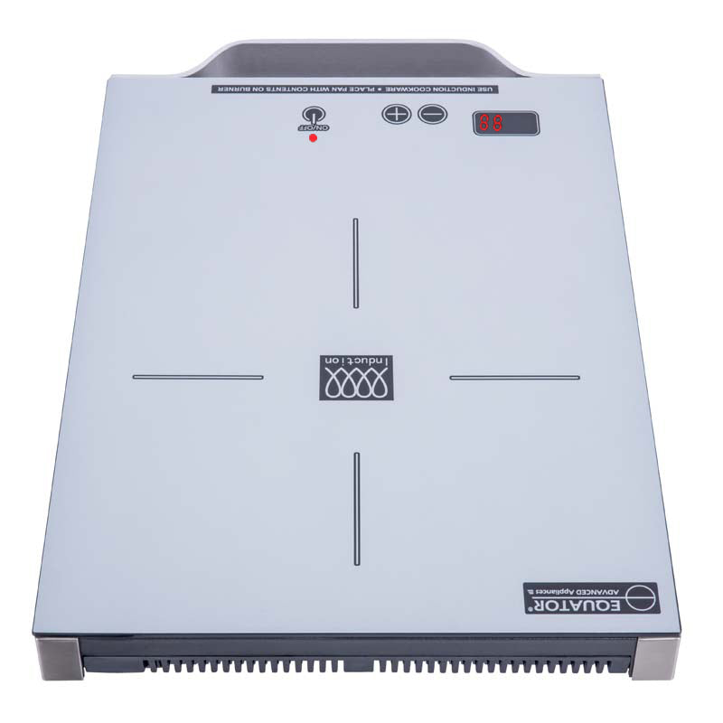 Placa de inducción portátil Equator de 11 pulgadas con un quemador, mango de aluminio LIGHT, 110V