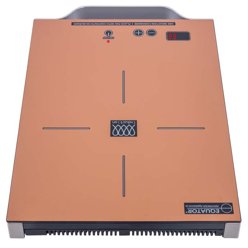 Placa de inducción portátil Equator de 11 pulgadas con un quemador, mango de aluminio LIGHT, 110V
