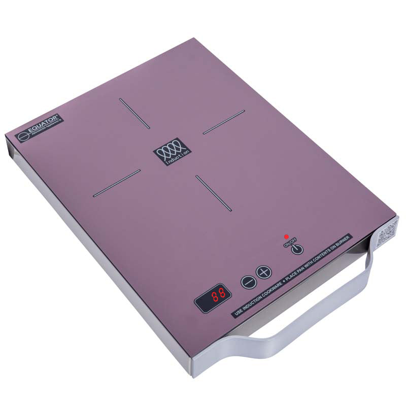 Placa de inducción portátil Equator de 11 pulgadas con un quemador, mango de aluminio LIGHT, 110V