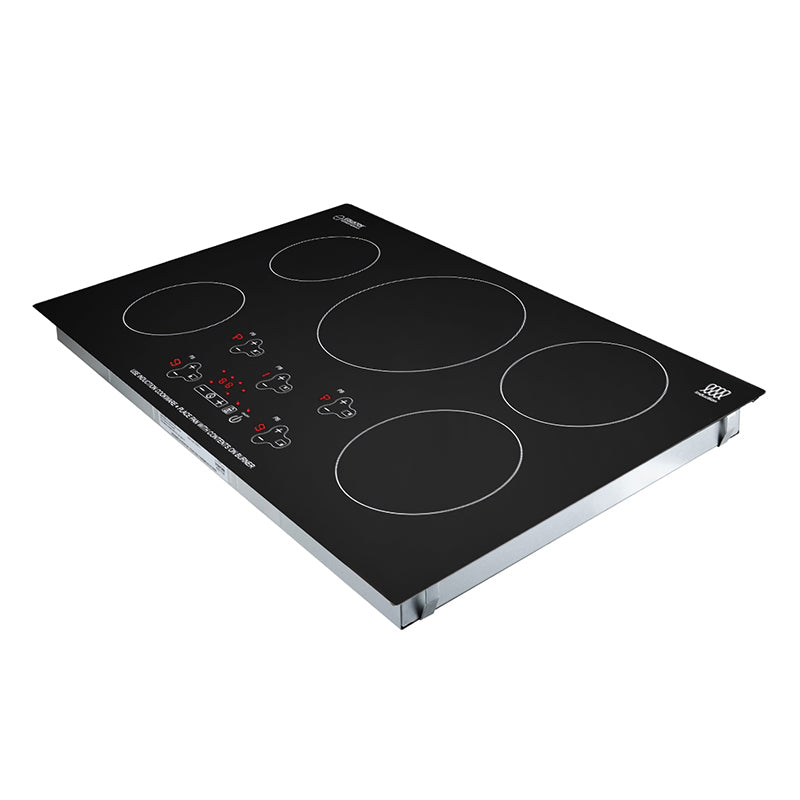 Plaque de cuisson à induction encastrable Equator 36 pouces, 5 foyers, 9 niveaux de puissance, fonction Power Boost, 220 V