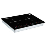 Placa de inducción HORIZONTAL de 2 quemadores de 20 pulgadas Equator, 9 niveles de potencia, empotrable/independiente, 110V