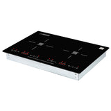 Placa de inducción HORIZONTAL de 2 quemadores de 20 pulgadas Equator, 9 niveles de potencia, empotrable/independiente, 110V