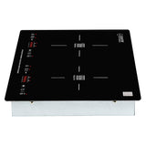 Placa de inducción HORIZONTAL de 2 quemadores de 20 pulgadas Equator, 9 niveles de potencia, empotrable/independiente, 110V