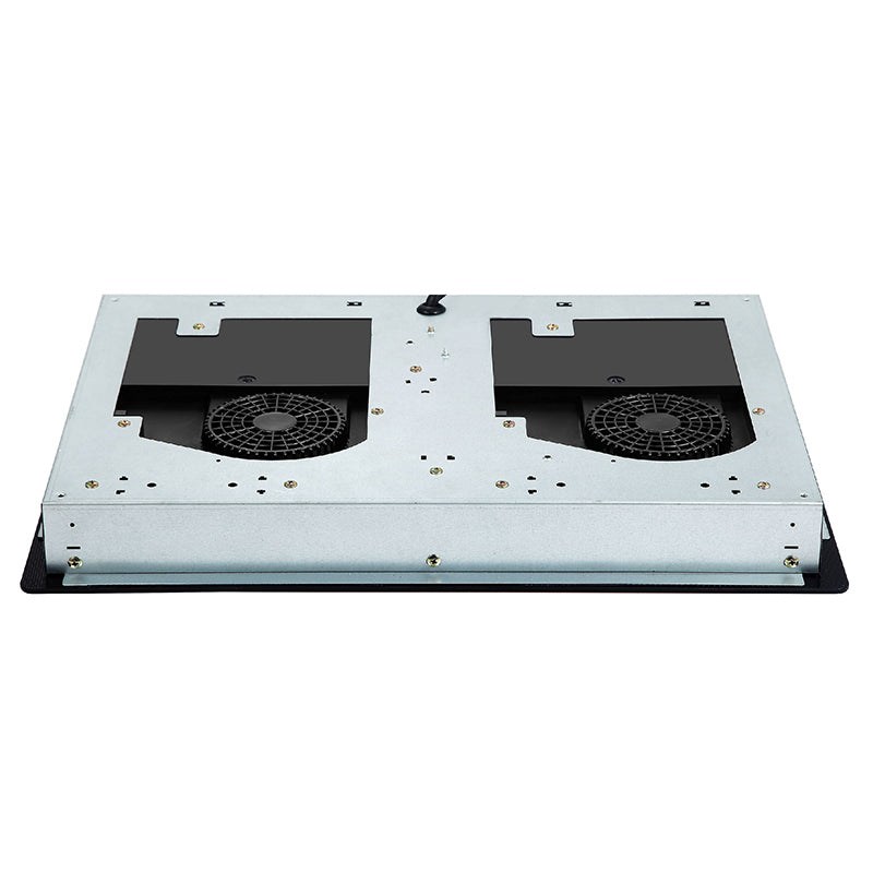 Placa de inducción HORIZONTAL de 2 quemadores de 20 pulgadas Equator, 9 niveles de potencia, empotrable/independiente, 110V