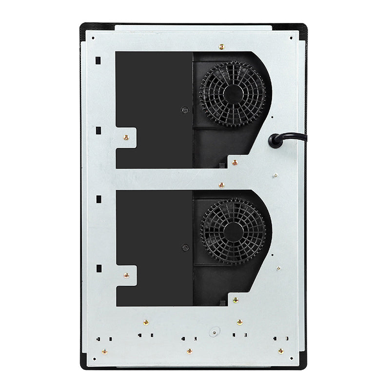 Placa de inducción VERTICAL de 2 quemadores de 13 pulgadas Equator, 9 niveles de potencia, empotrable/independiente, 110V
