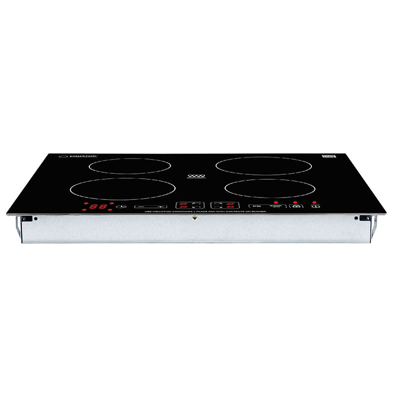 Parrilla de inducción Equator de 24 pulgadas empotrable de 4 quemadores, 9 niveles, POWER BOOST, 220V