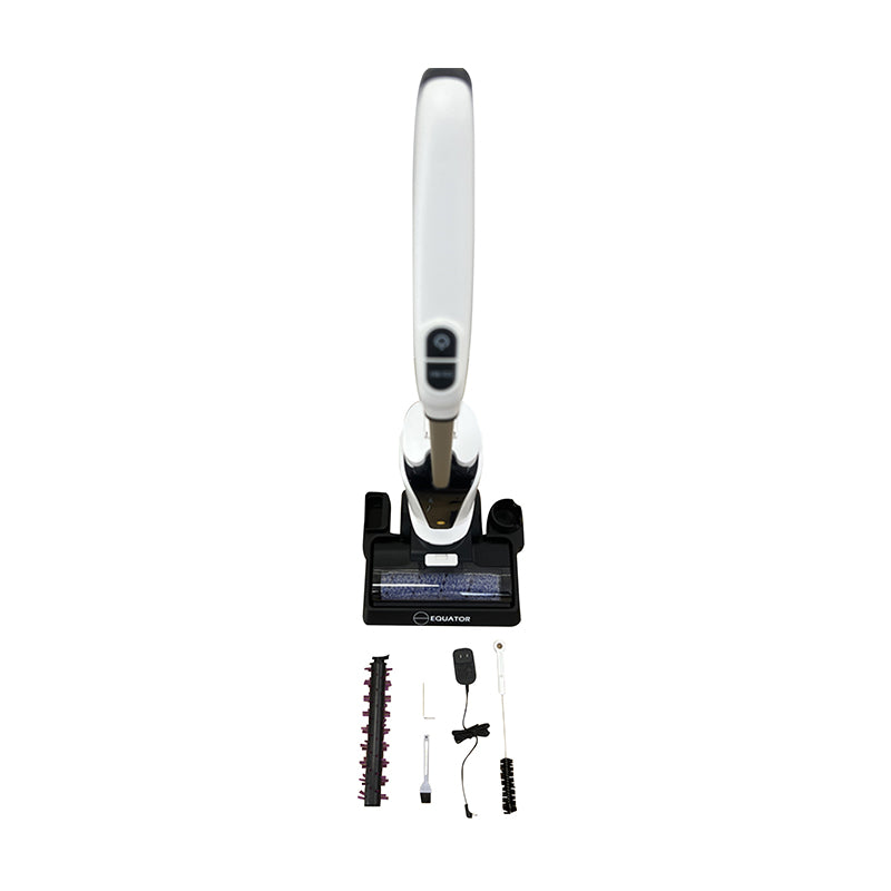 Aspiradora, barredora y fregadora 3 en 1 Equator Smart para suelos y alfombras, autolimpiante, con aviso por voz, 8 lbs