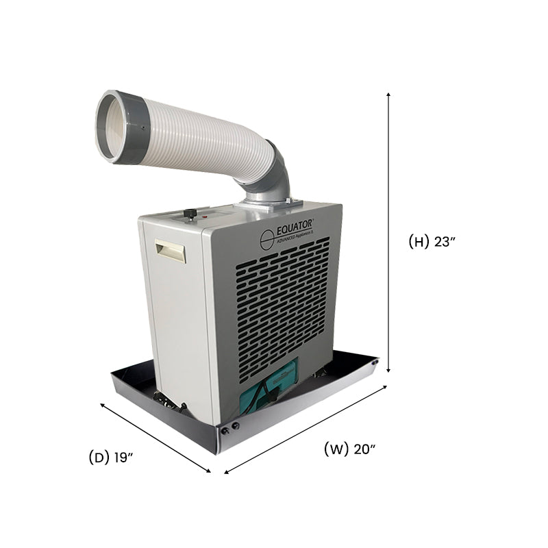 Equator 7000 BTU OUTDOOR AIR-CONDITIONER Portable 110V + Drip Pan Pump Kit