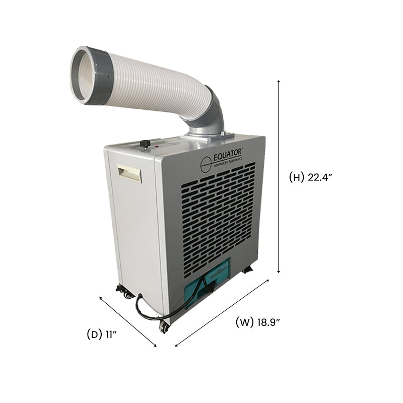 Equator 7000BTU Weatherized Outdoor Air Conditioner + Fan IP24 Casters 110V