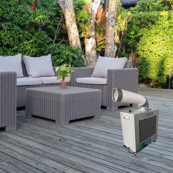 Equator 7000BTU Weatherized Outdoor Air Conditioner + Fan IP24 Casters 110V