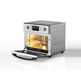 Friteuse à air chaud Equator 5-en-1 pour comptoir + convection + pizza + gril + déshydrateur, acier inoxydable