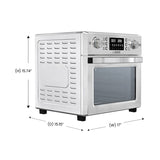 Friteuse à air chaud Equator 5-en-1 pour comptoir + convection + pizza + gril + déshydrateur, acier inoxydable