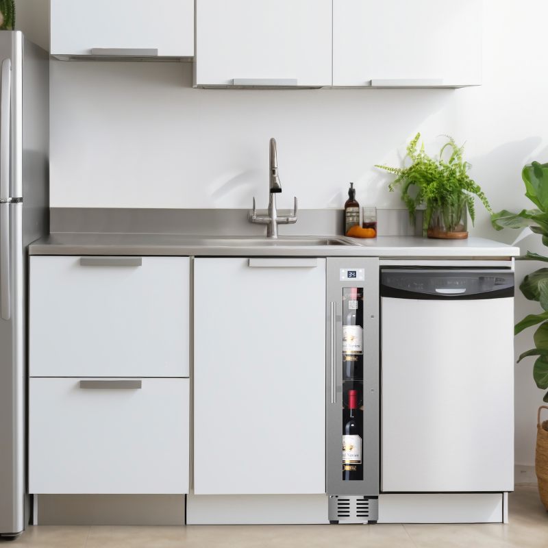 Equator 9 Bottles Wine Refrigerator 1-Zone Freestanding/Builtin 7 Color LED 110V