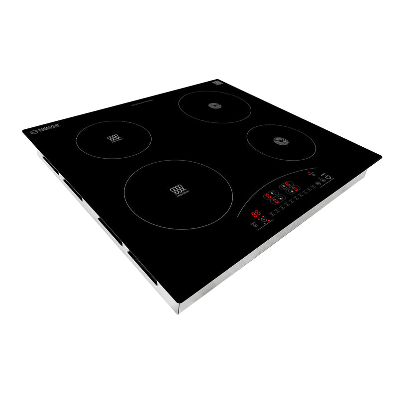 Equator 24 inch Electric Hybrid CERAMIC-INDUCTION 4 Burner Cooktop 9 Power 220V