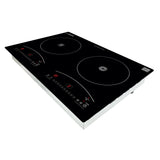 Equator 120V 20 inch 1 Induction and 1 Ceramic Electric Hybrid Cooktop, Black