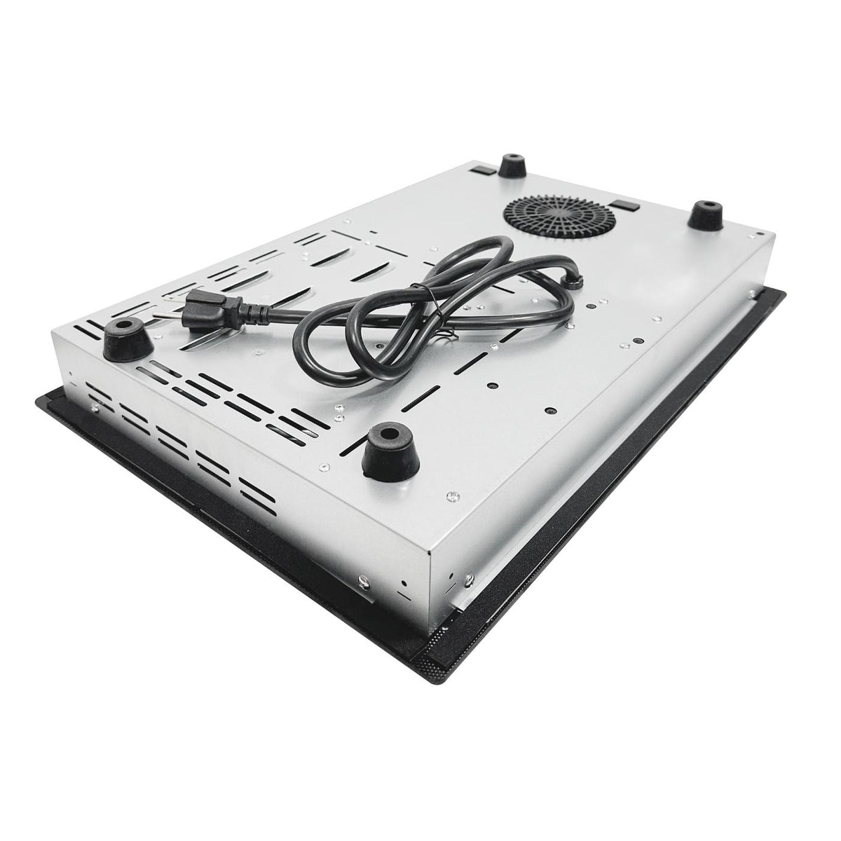Equator 120V 20 inch 1 Induction and 1 Ceramic Electric Hybrid Cooktop, Black