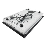 Equator 120V 20 inch 1 Induction and 1 Ceramic Electric Hybrid Cooktop, Black