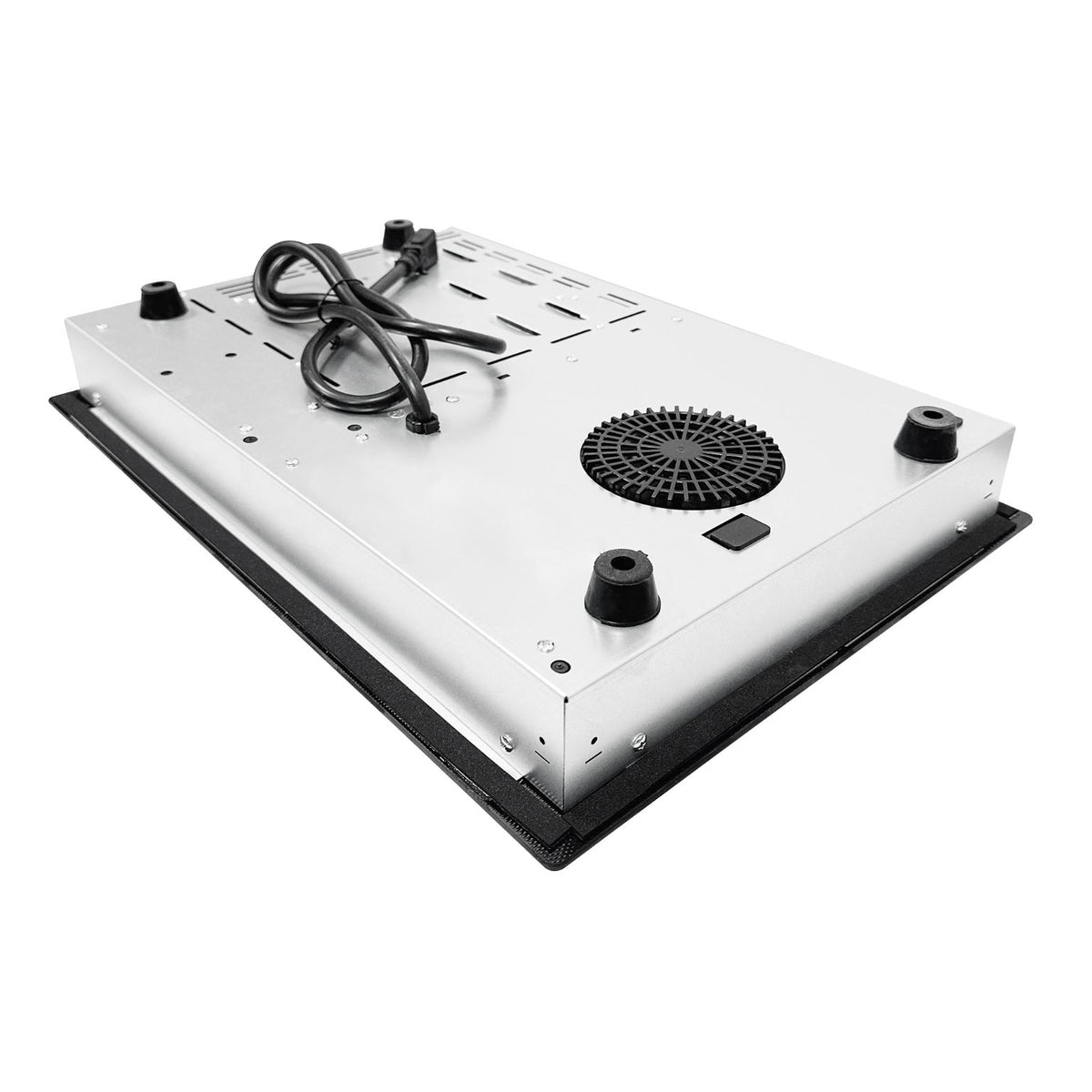 Equator 120V 20 inch 1 Induction and 1 Ceramic Electric Hybrid Cooktop, Black
