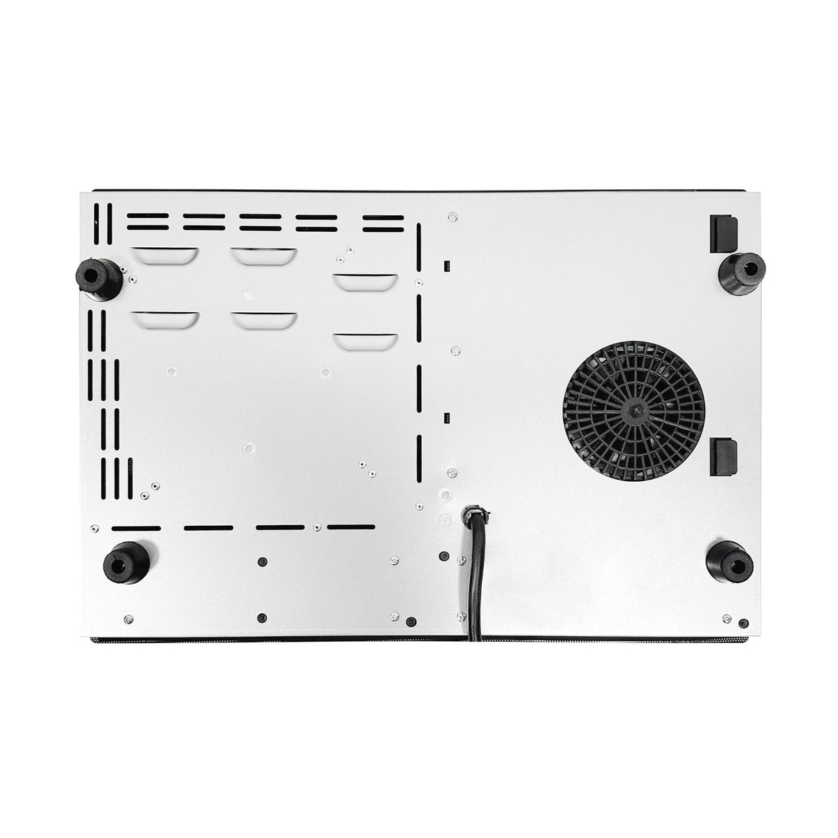Equator 120V 20 inch 1 Induction and 1 Ceramic Electric Hybrid Cooktop, Black