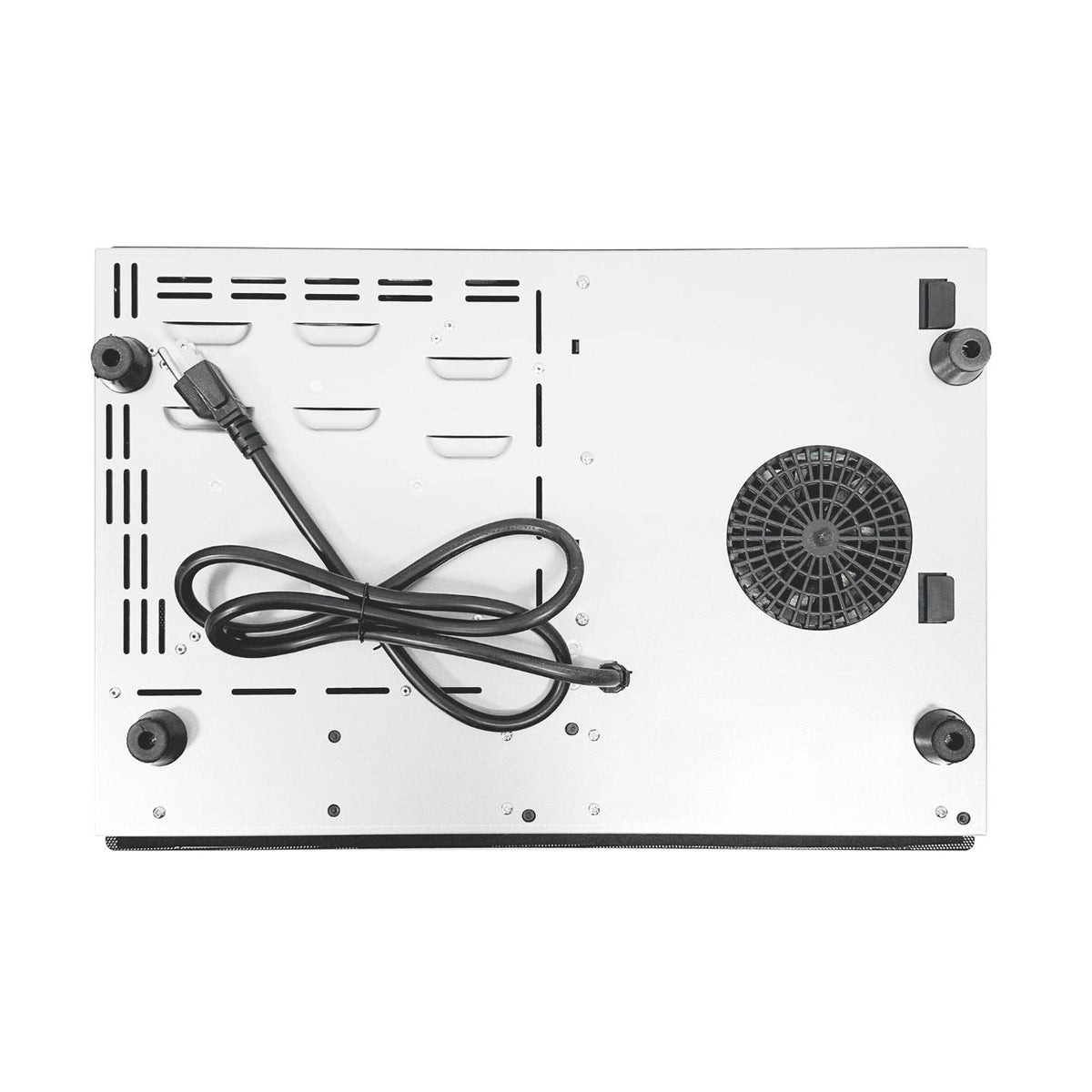Equator 120V 20 inch 1 Induction and 1 Ceramic Electric Hybrid Cooktop, Black