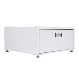 Pedestal para lavandería Equator de 24 pulgadas, 11 pulgadas de alto + cajón de almacenamiento extraíble y patas ajustables