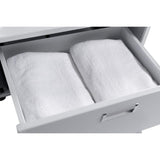 Pedestal para lavandería Equator de 24 pulgadas, 11 pulgadas de alto + cajón de almacenamiento extraíble y patas ajustables