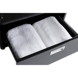 Pedestal para lavandería Equator de 24 pulgadas, 11 pulgadas de alto + cajón de almacenamiento extraíble y patas ajustables