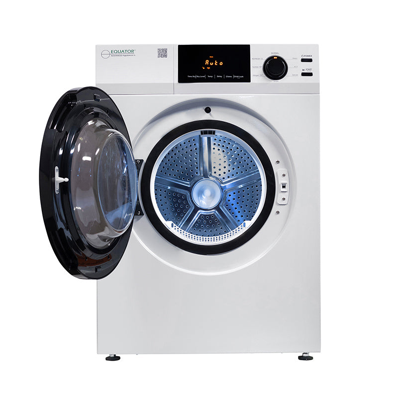 Secadora Equator Deluxe de 24 pulgadas, CON VENTILACIÓN, con sensor, higienización, 4 pies cúbicos, control táctil, 110 V, DIGITAL (Reacondicionada)