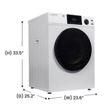 Secadora Equator Deluxe de 24 pulgadas, CON VENTILACIÓN, con sensor, higienización, 4 pies cúbicos, control táctil, 110 V, DIGITAL (Reacondicionada)