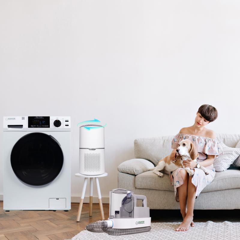 Ultimate PET CARE COMBO Washer Dryer + Pet Groomer + Air Purifier White