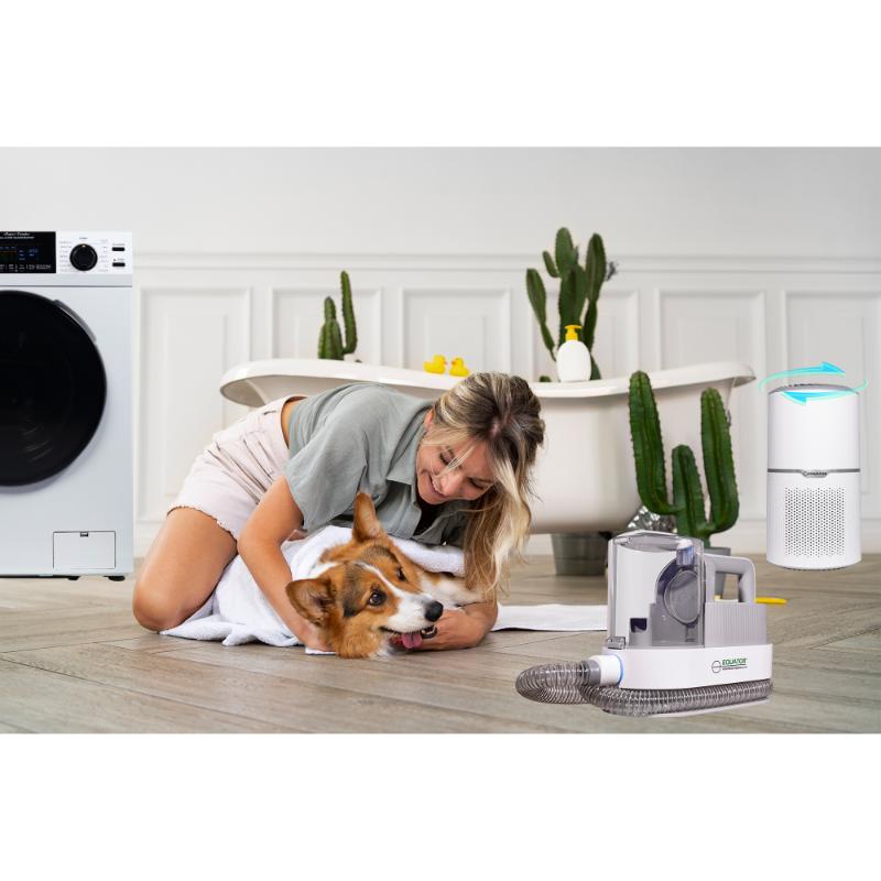 Ultimate PET CARE COMBO Washer Dryer + Pet Groomer + Air Purifier White