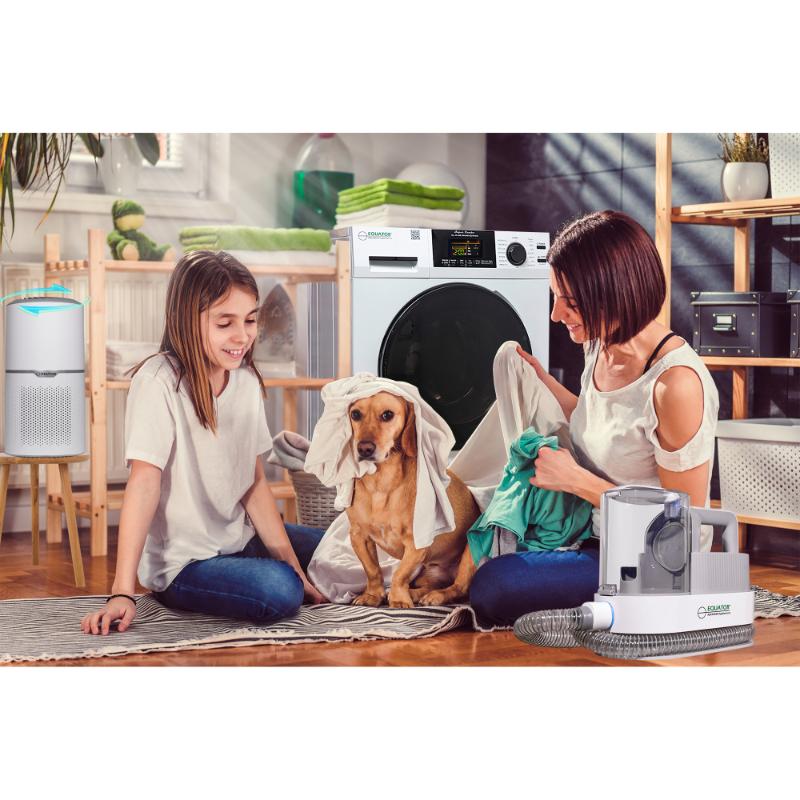 Ultimate PET CARE COMBO Washer Dryer + Pet Groomer + Air Purifier White