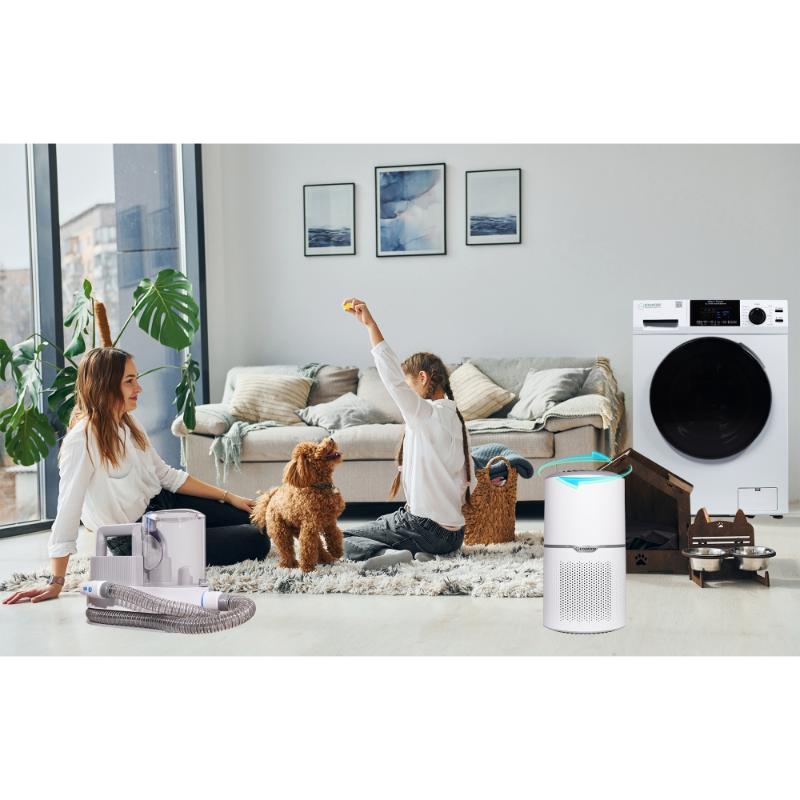 Ultimate PET CARE COMBO Washer Dryer + Pet Groomer + Air Purifier White